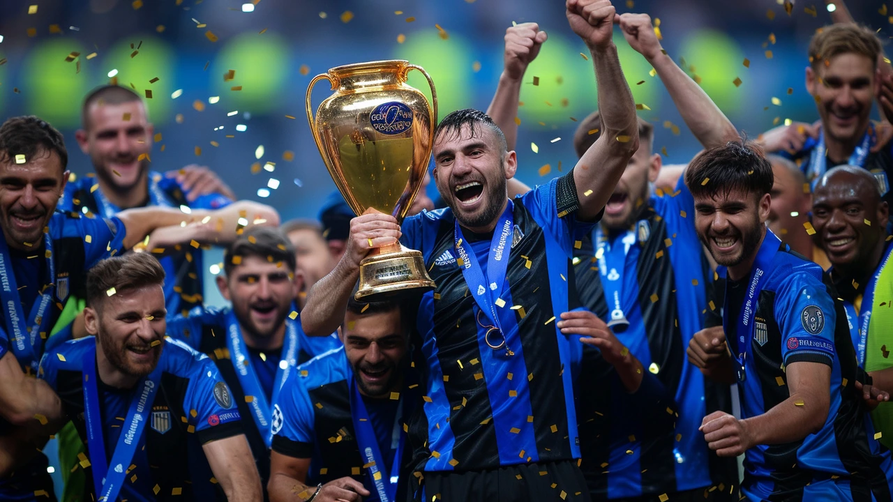 Inter de Milán recibe el trofeo de campeón tras un emocionante empate contra la Lazio