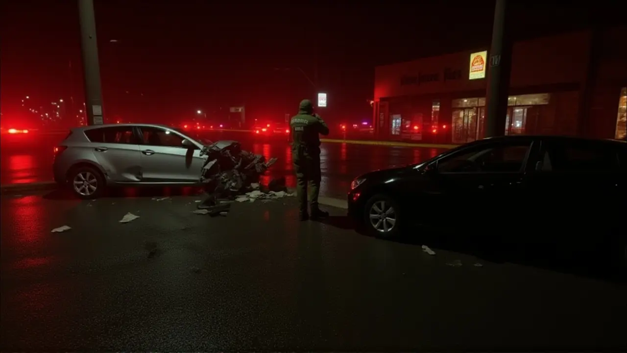 Choque en Santiago: carabineros ebrios atropellan y huyen; pasajera en riesgo vital